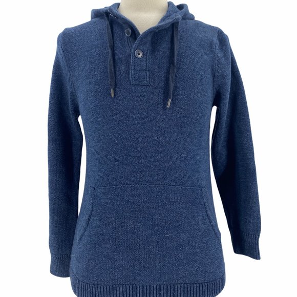 H&M Other - H&M LOGG Men's Navy Blue Thick Warm Knitted Hoodie